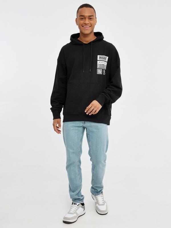 In Side Sudadera Print Gráficos Espalda