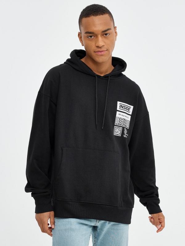 In side Sudadera print gráficos espalda