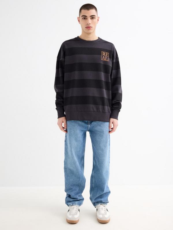 In Side Sudadera Sin Capucha A Rayas Real