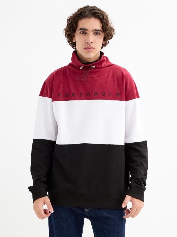 In side Sudera cuello envolvente color block