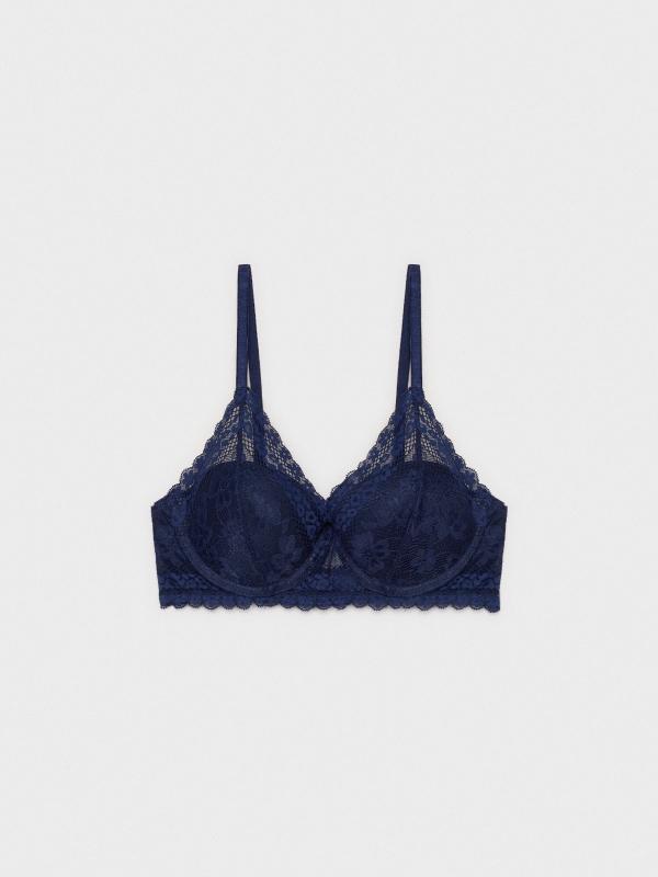In Side Sujetador De Encaje Azul