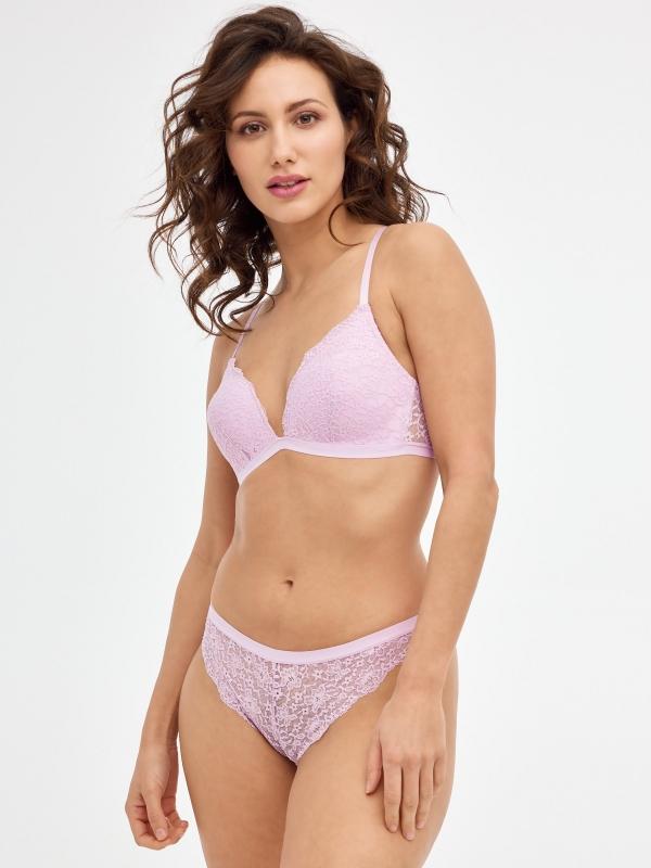 In side Sujetador encaje rosa