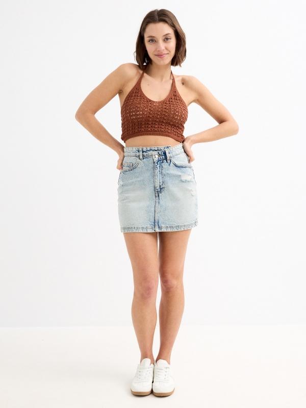 In Side Top Anudado Crochet