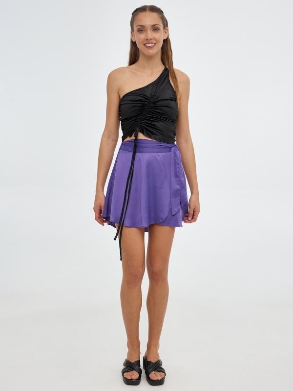 In Side Top Asimétrico Frunce