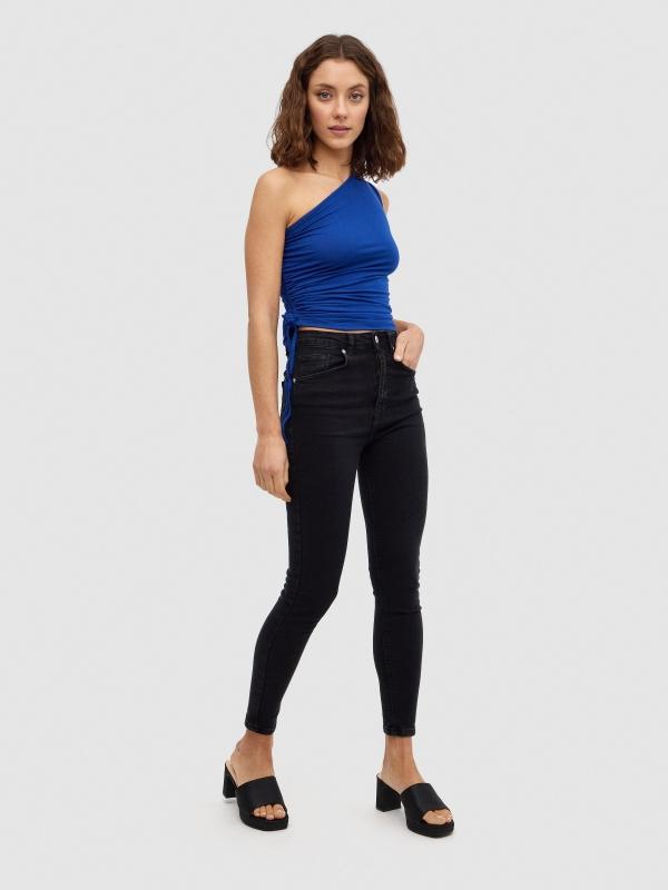 In Side Top Asumétrico Fruncido