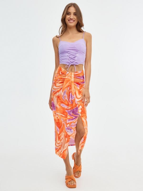 In Side Top Corsé Con Tiras