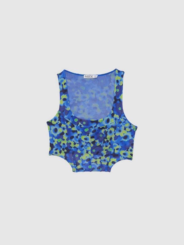 In Side Top Corsé De Tull Estampado