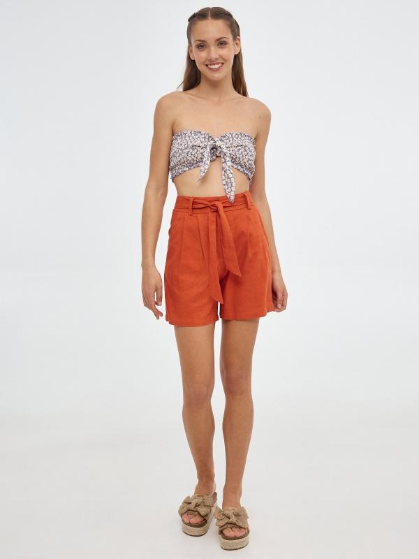 In Side Top Elástico Con Lazo