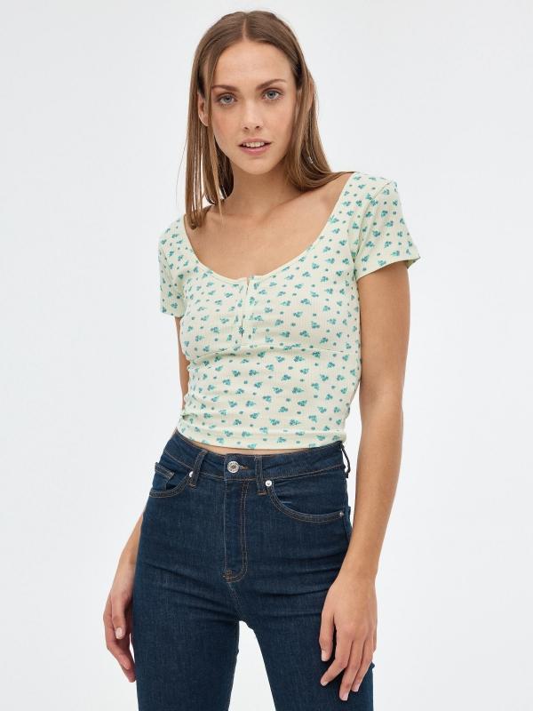 In side Top estampado floral