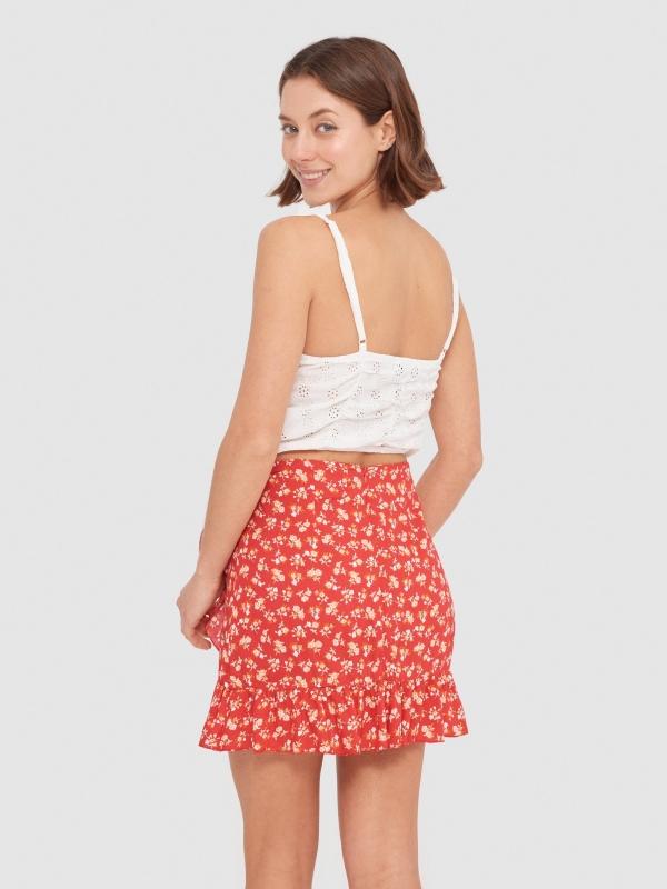 In Side Top Fruncido Detalles Calados