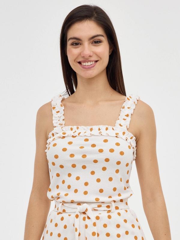 In side Top lunares curly