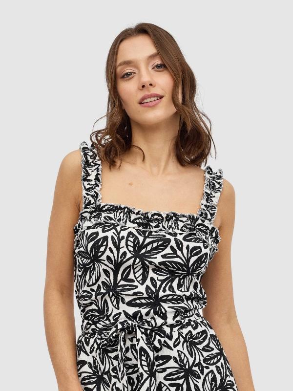 In side Top tirantes curly