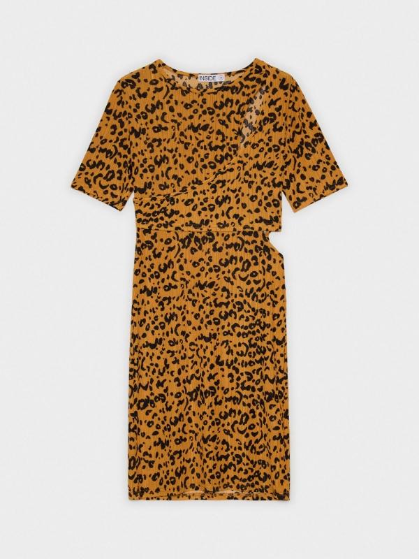 In Side Vestido Animal Cut Out