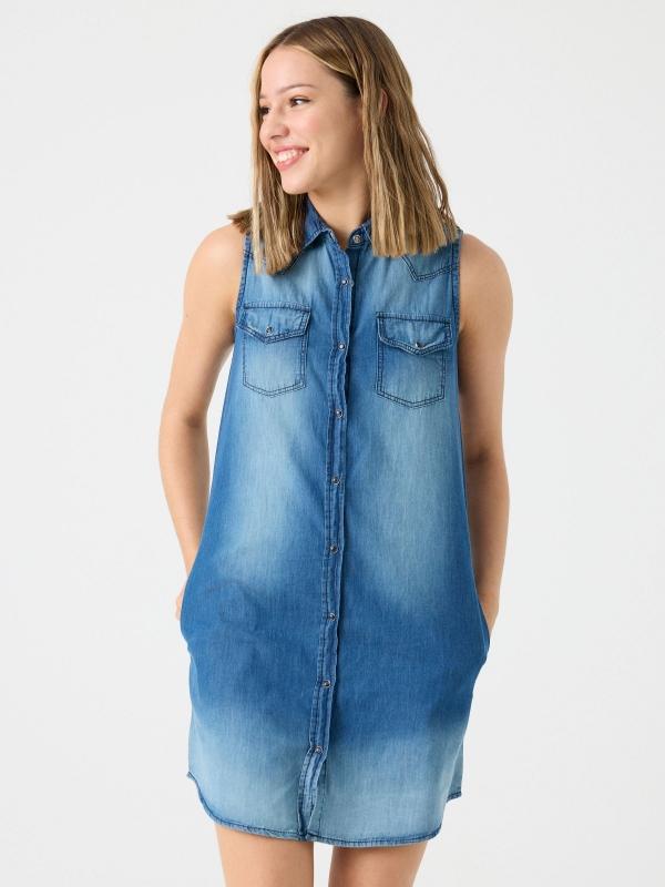 In side Vestido camisero denim