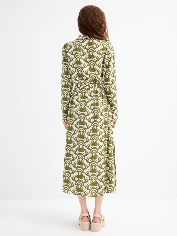 In Side Vestido Camiseto Maxi Estampado