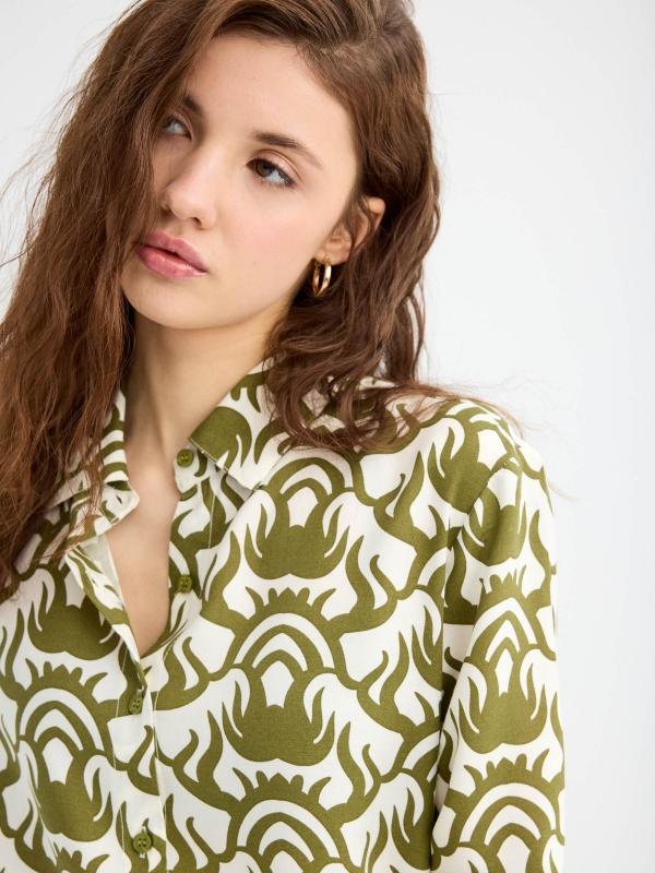 In Side Vestido Camiseto Maxi Estampado