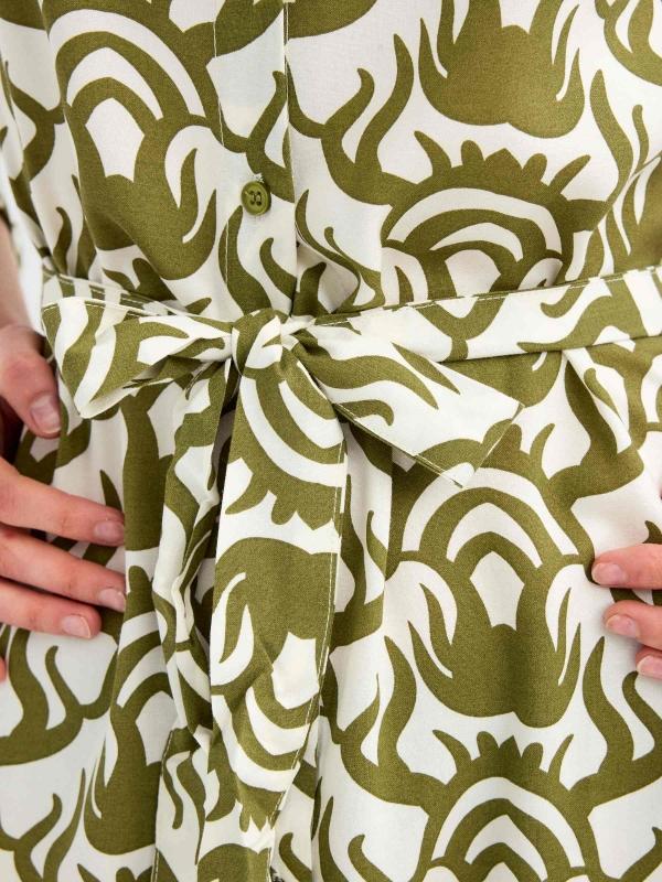 In Side Vestido Camiseto Maxi Estampado