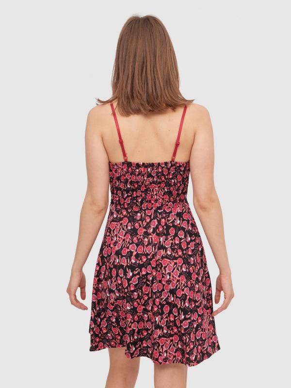 In Side Vestido Corto Cinturilla Falda Vuelo