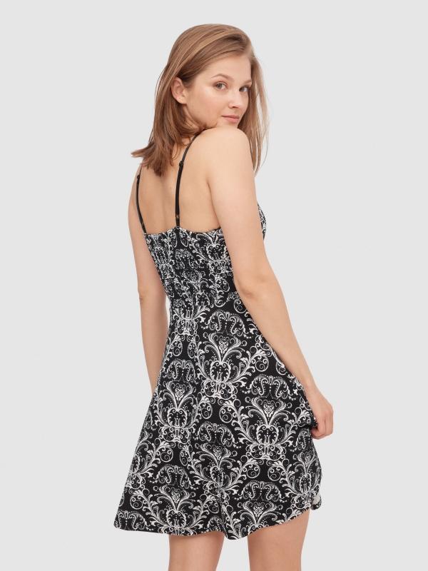 In Side Vestido Corto Cinturilla Falda Vuelo