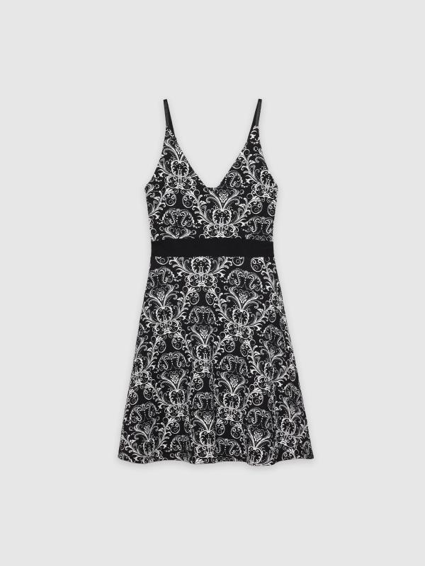 In Side Vestido Corto Cinturilla Falda Vuelo