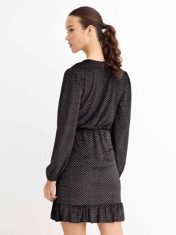 In Side Vestido Cruzado Terciopelo Brillo