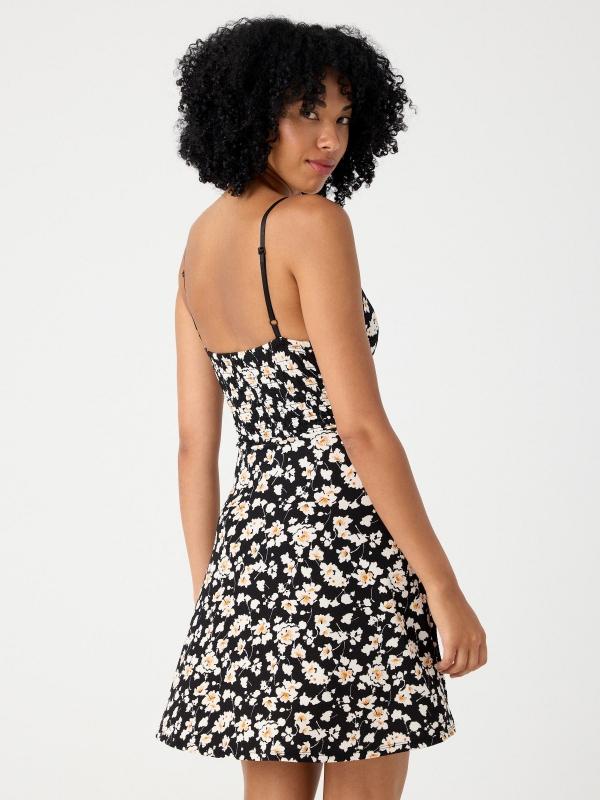 In Side Vestido Elástico Print Floral