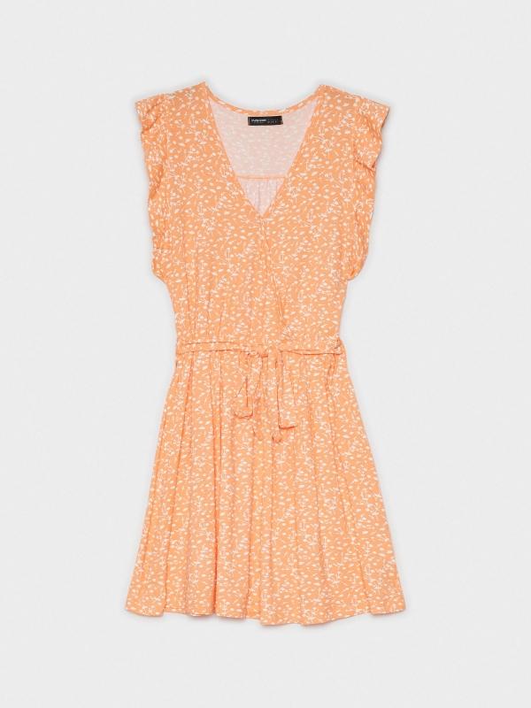 In side Vestido floral naranja