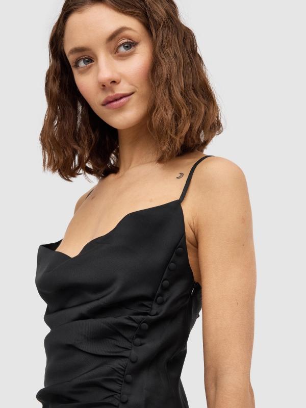 In Side Vestido Lencero Botones