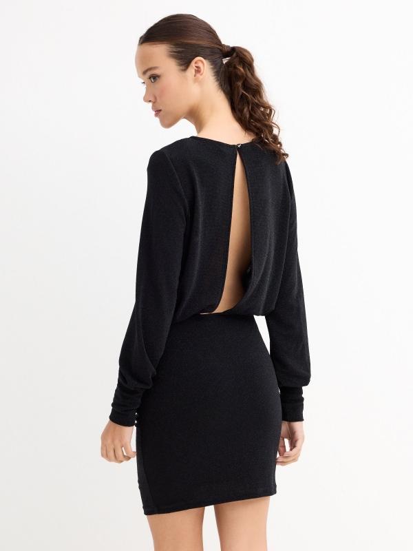 In Side Vestido Lúrex Drapeado