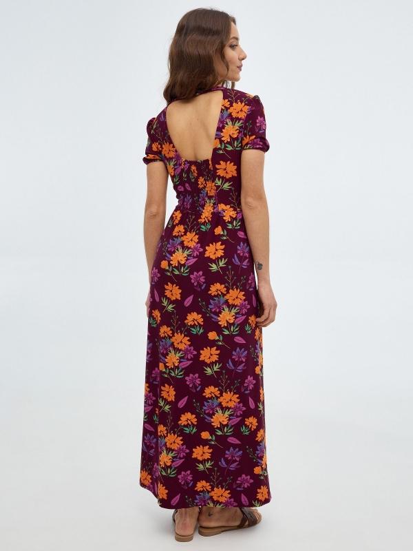 In Side Vestido Maxi Estampado Flores