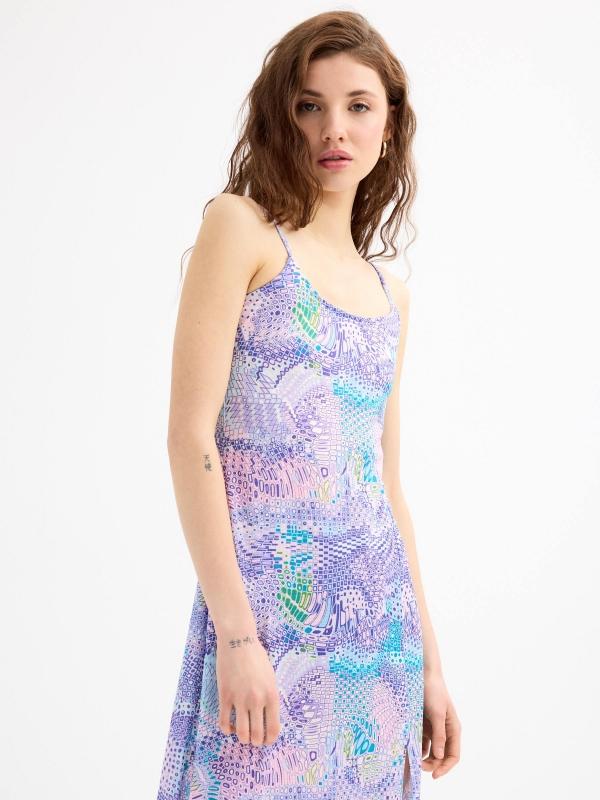 In Side Vestido Maxi Tirantes Estampado