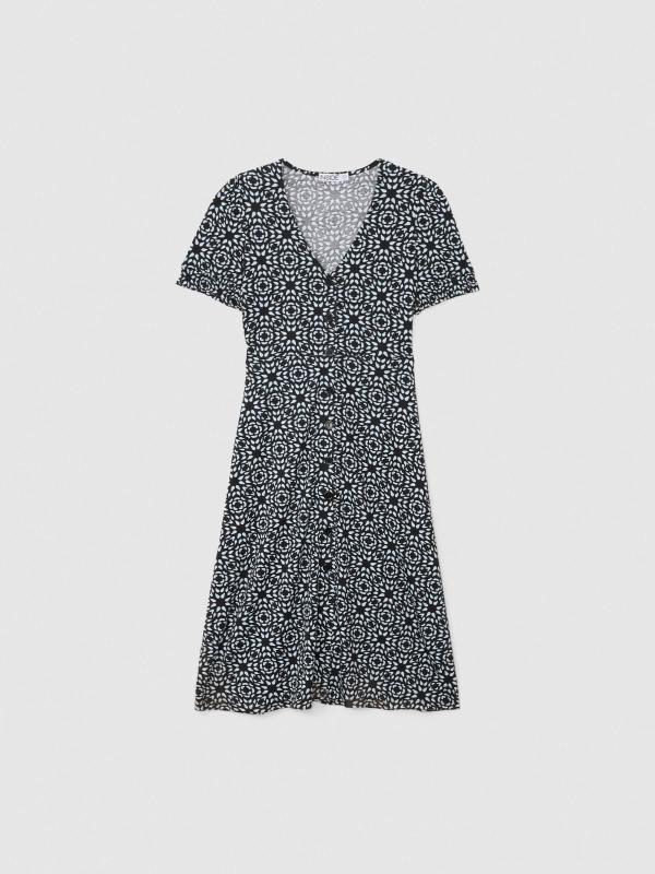 In Side Vestido Midi Botones