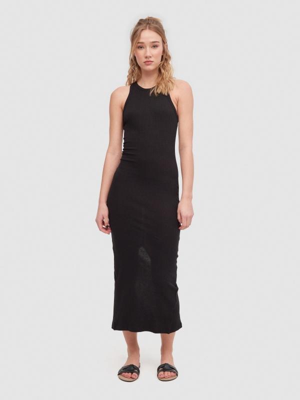 In Side Vestido Midi Canalé