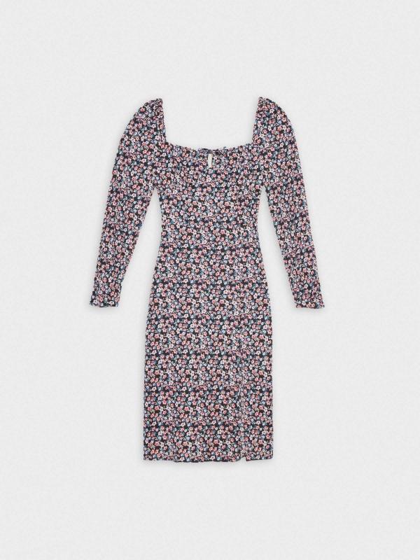 In Side Vestido Midi Escote Cuadrado