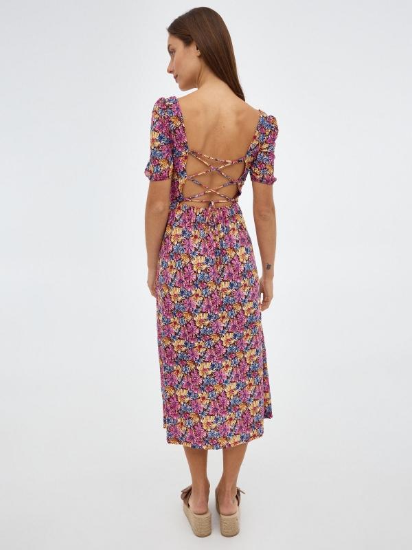 In Side Vestido Midi Espalda Lazada