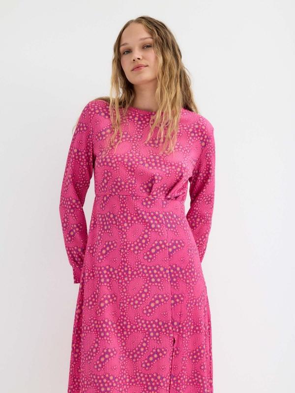 In Side Vestido Midi Flare Con Abertura