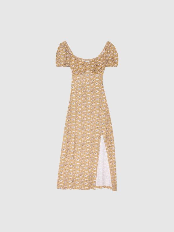 In Side Vestido Midi Flores