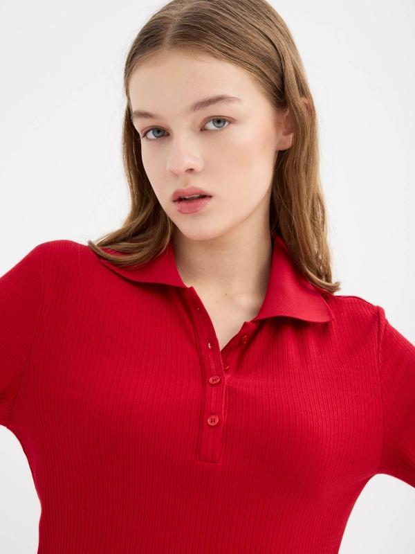 In Side Vestido Midi Manga Larga