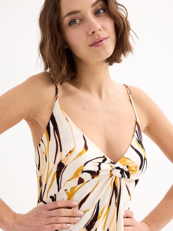 In Side Vestido Midi Tirantes