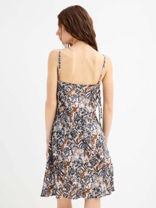 In Side Vestido Mini Animal Print
