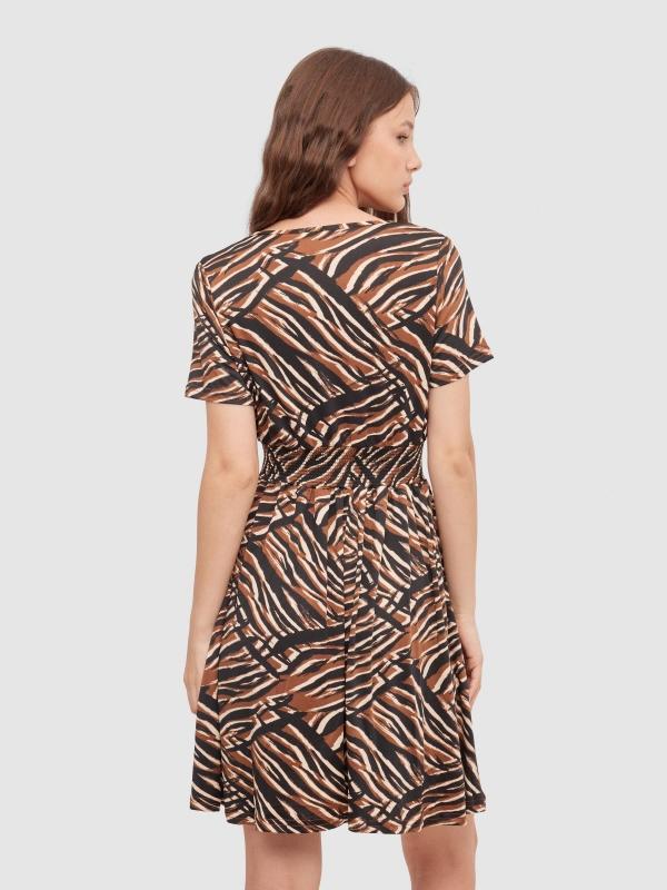 In Side Vestido Mini Animal Print