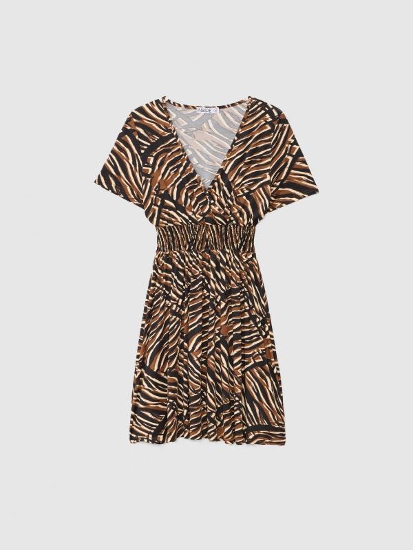 In Side Vestido Mini Animal Print