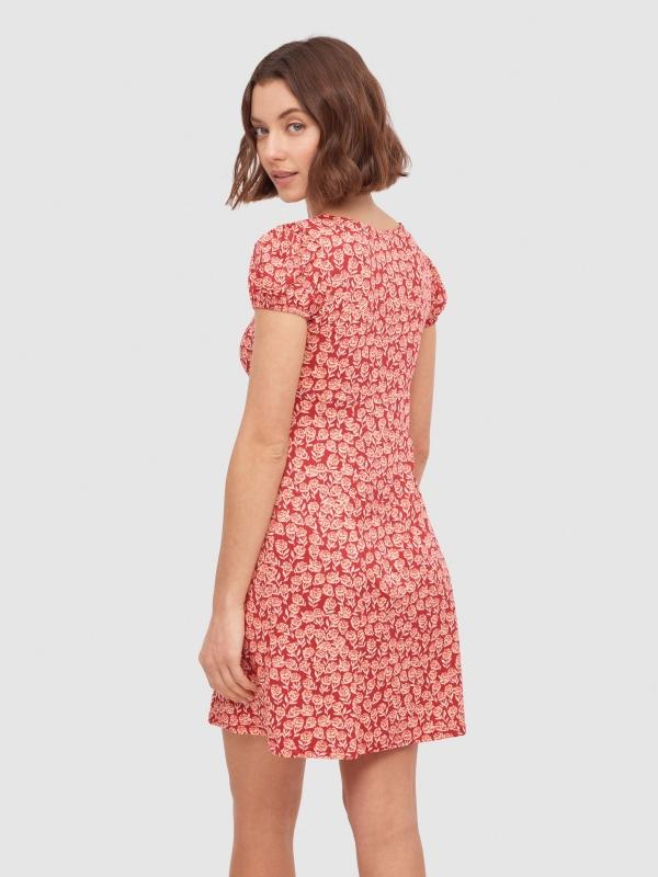 In Side Vestido Mini Botones