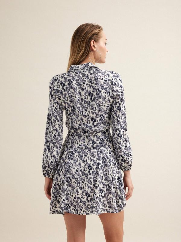 In Side Vestido Mini Camiseto Animal Print