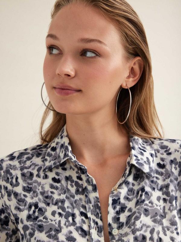 In Side Vestido Mini Camiseto Animal Print