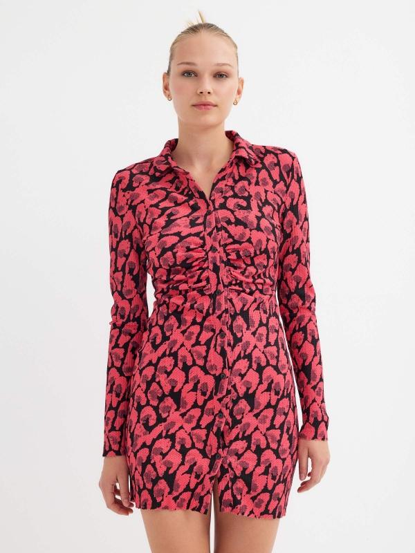 In side Vestido mini con textura