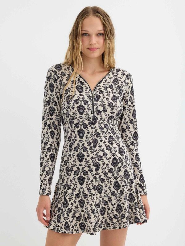 In side Vestido mini cremallera