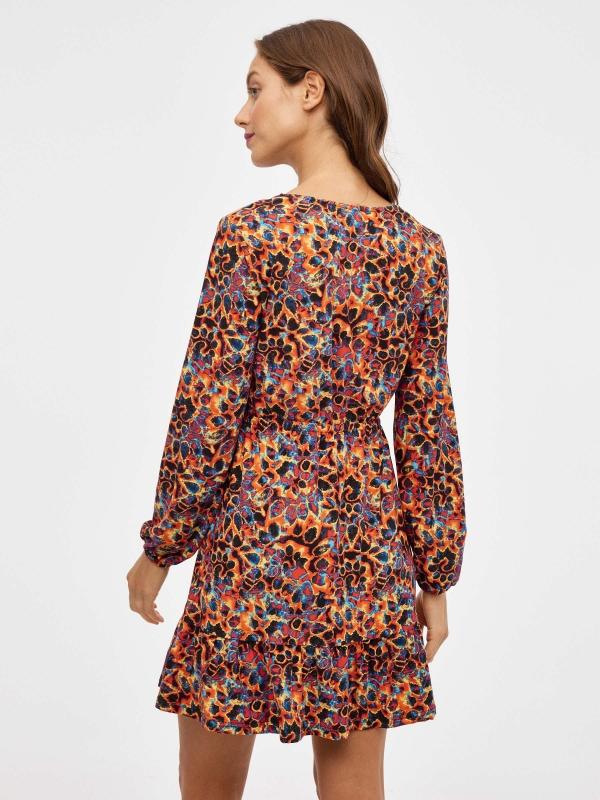 In Side Vestido Mini Cuello De Botones