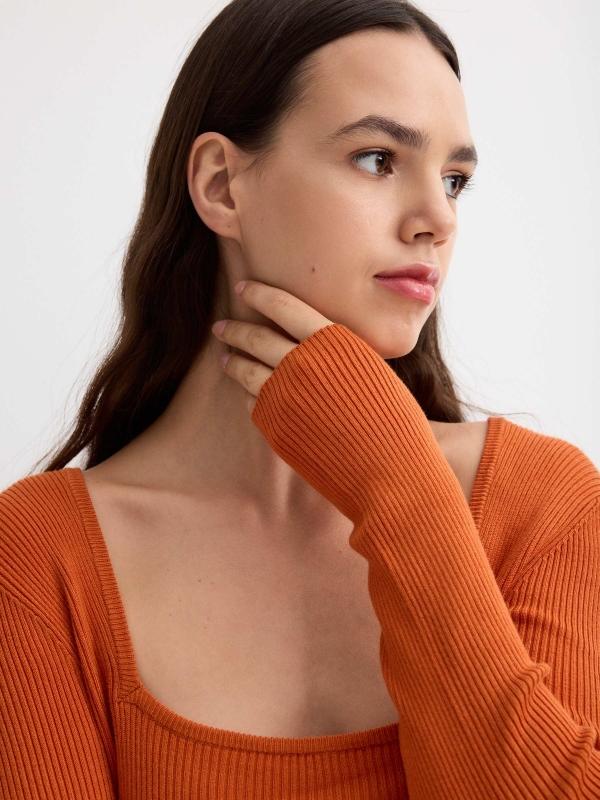 In Side Vestido Mini Escote Cuadrado