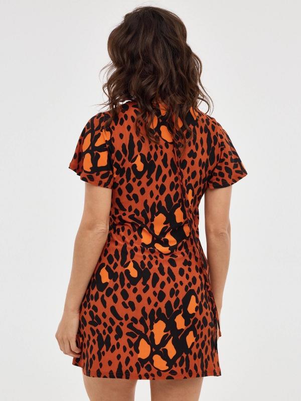 In Side Vestido Mini Estampado Frunce